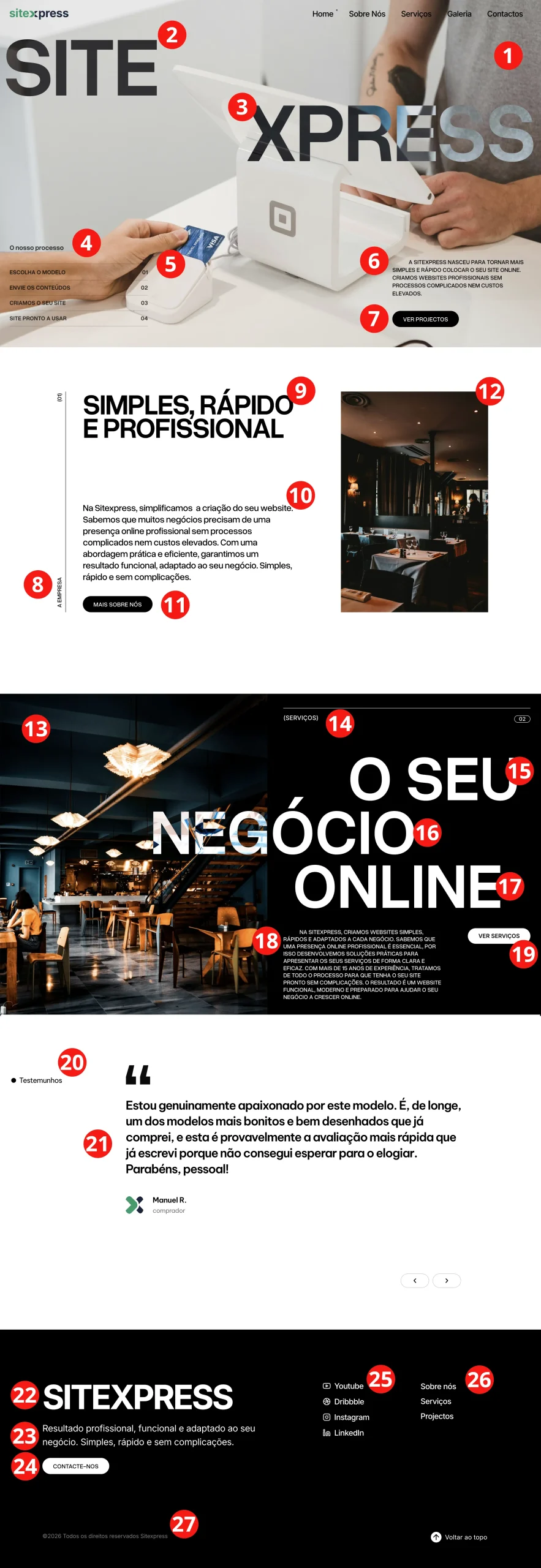 Referência da homepage