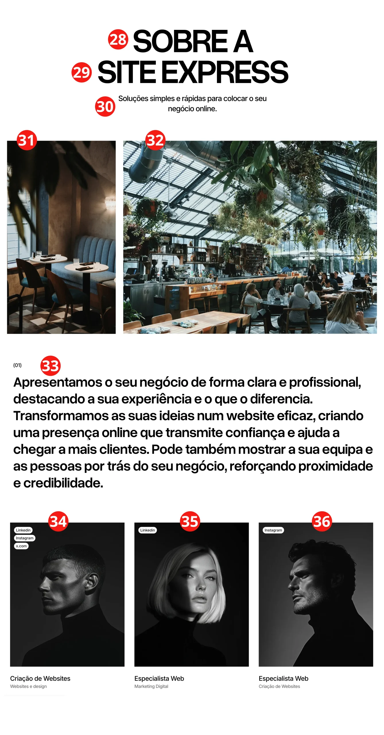 Referência da página sobre nós